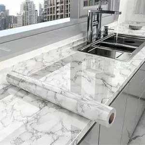 Marble Contact Paper-waterproof, Easy To Peel Off and Paste Wallpaper, Marble Pattern Wallpaper, Perfect for Kitchen Countertops and Bathroom, Durable Self-adhesive Film