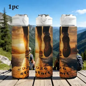 Colorful Runner Design Sports Water Bottle, Lightweight, Leak-Proof & Durable, Perfect for Gym, Running, Daily Use, Great Gift for Runners