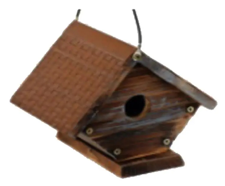 212 MAIN Rustic Wren Bird House - Metal Roof, Ready-to-Hang Accessory for Bird Cages in Pet Supplies