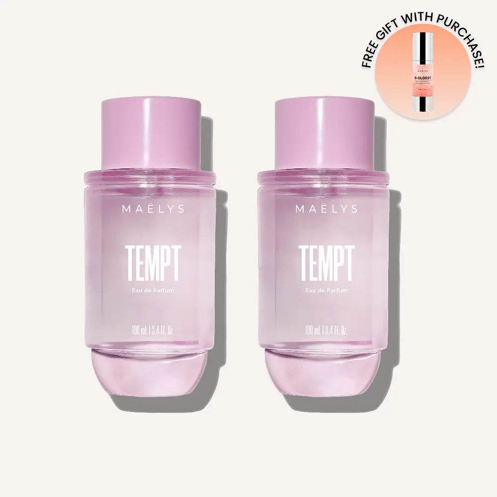 MAËLYS - TEMPT Eau de Parfum x2  - with Pink Pineapple + Sparkling Yuzu - A Fresh, Citrus Fragrance With Notes Of Musk, Juicy Pear, & Guaiacwood