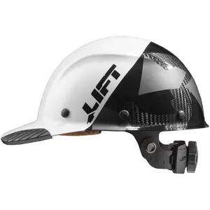 LIFT DAX Carbon Fiber Camo Cap - Lightweight Full Brim Design with Impact Protection & Enhanced Safety Features White Hardhat