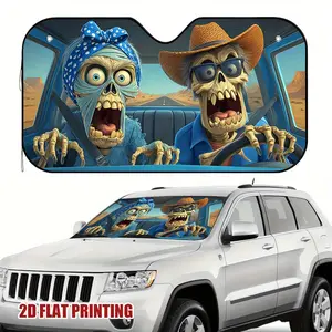 1pc of Amusing Zombie-Themed Sunshade for Your Car, Designed to Block Sunlight on The Windshield, Perfect for Car Windows And Interior Decoration