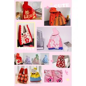 Thickened weighted vest bag Knitted bag Woven bag Wedding full moon souvenir Handbag Handbag Tote bag