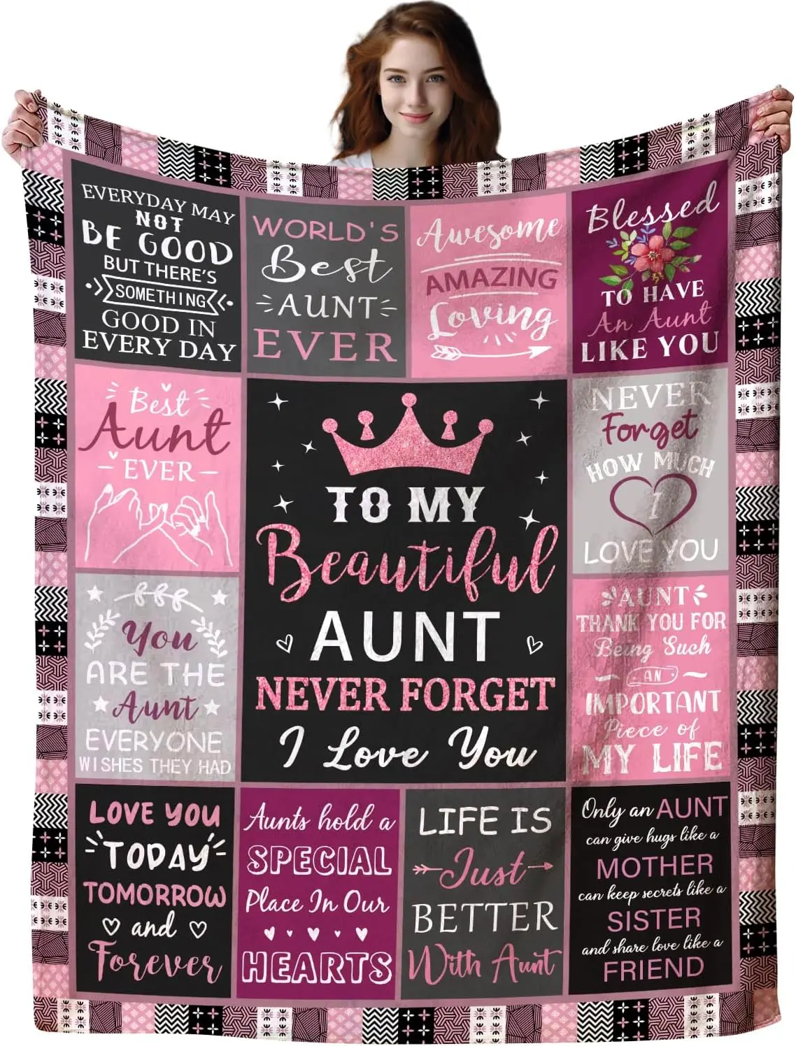 Aunt Blanket Gifts for Aunts from Niece Nephew, to My Aunt Throw Blankets Best Aunt Ever Birthday Gifts Ideas for Aunties 50"X40"