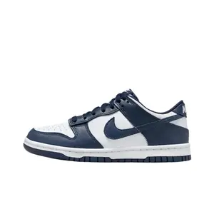 Nike Dunk Low White Midnight Navy Youth / Women’s Perfect Blue Low Top Sneakers Fashion Footwear Walking Shoe Girl Boy