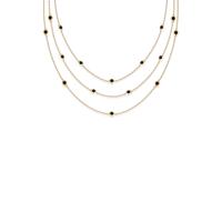 Black Crystal with 18k Gold Plating