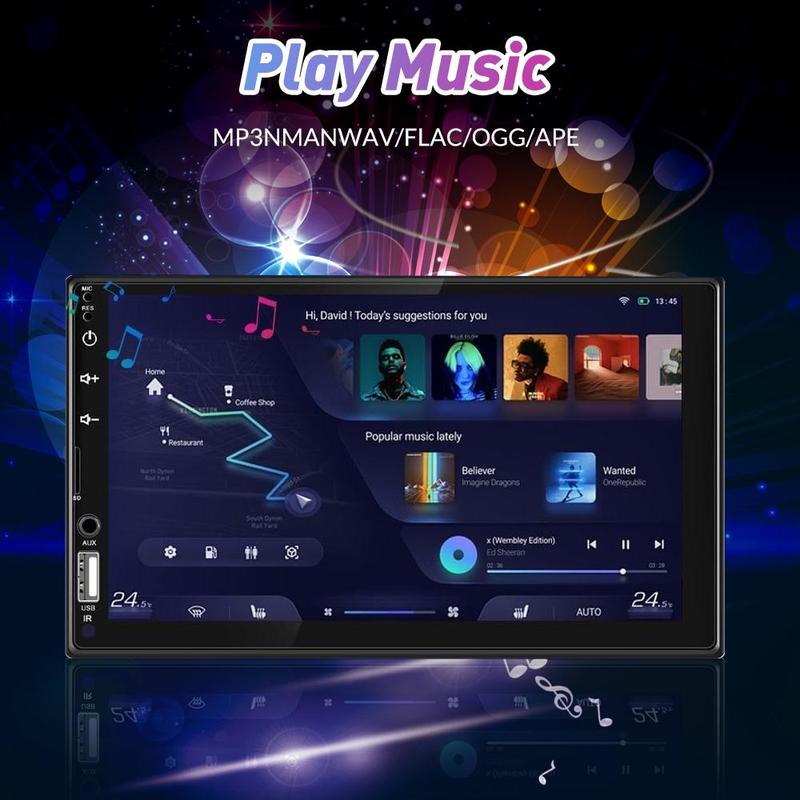 7-inch Touchscreen Dual Din Car Audio with Rear Camera, Carplay, MP5 Player, Car Audio Receiver Perfect Christmas & New Year Gift