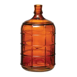 Check Pattern Amber Bottle - Small