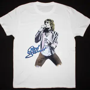 Rod Stewart Signature T Shirt Classic White Unisex Size S-5XL G0014
