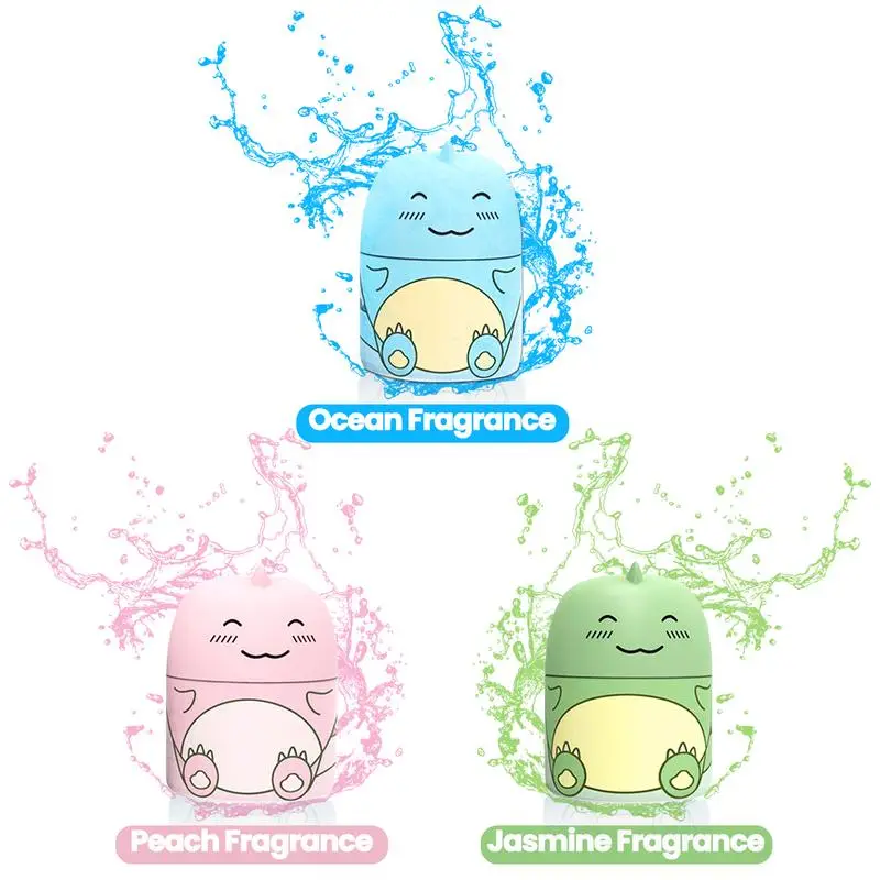 Dinosaur Shaped Toilet Bowl Cleaner Set 3PCS with Ocean Jasmine & Peach Scent Mold Mildew Remover Spray Odor Removing Wipes for Bathroom Household Cle