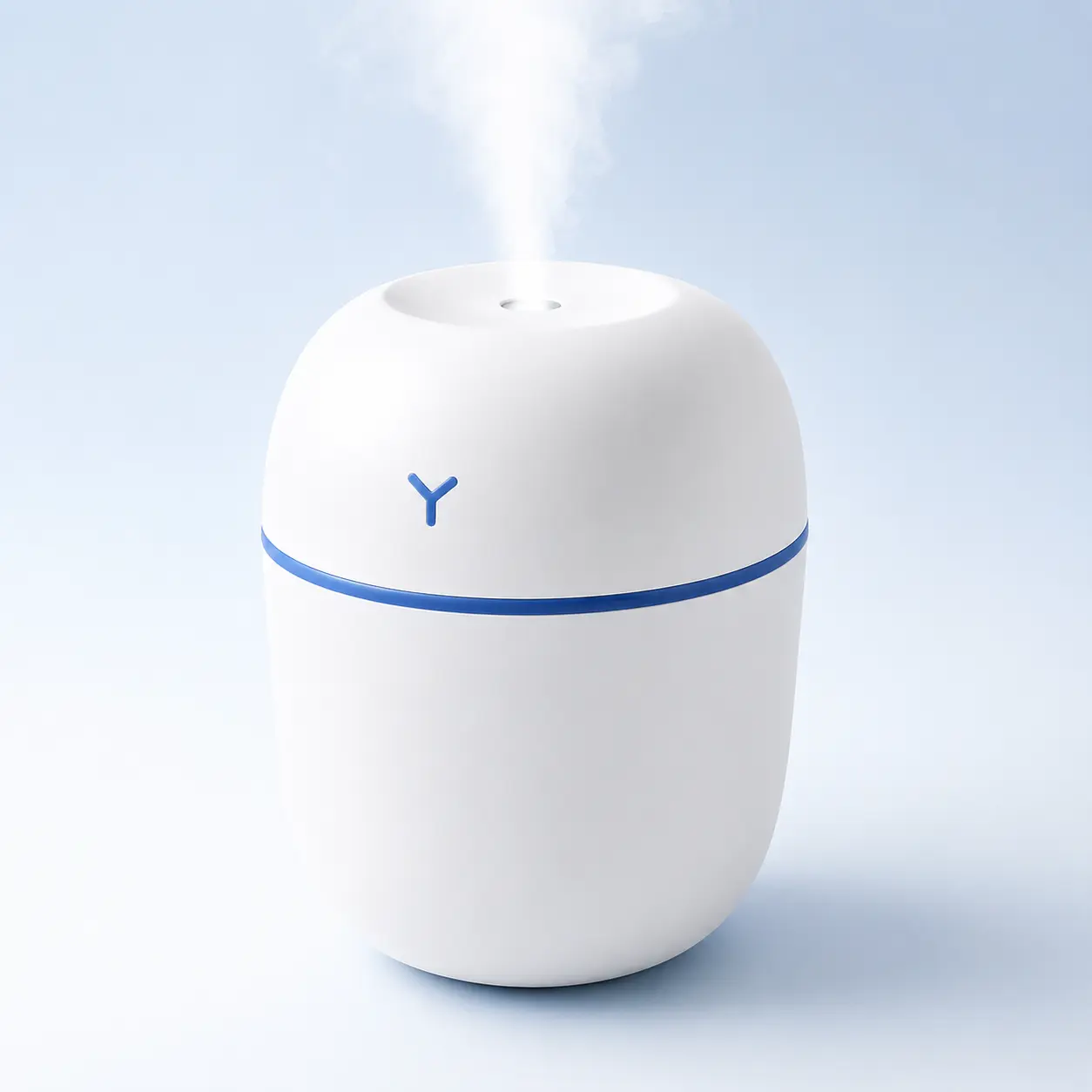 220ML Mini USB Humidifier with Dual Mist Modes and Soft Ambient Light, Compact Desktop Cool Mist Humidifier for Bedroom, Office, Bedside and Dorm