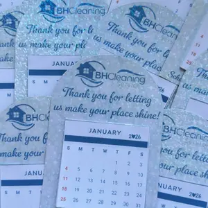 Holographic calendar refrigerator magnet 2026 Customizable with Company Name for Promotional Gift Personalized Branding Calendar