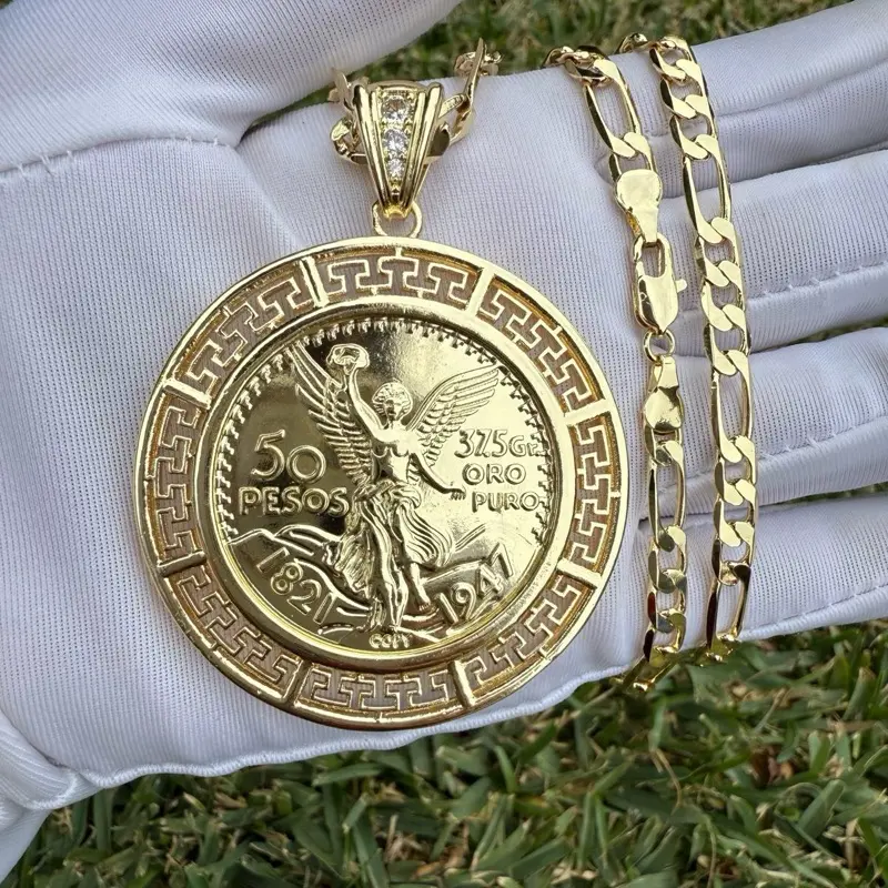 Elegant Men's Necklace and  Pendant and 325G pedant  Style Gold Plated