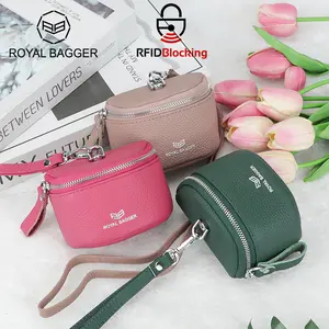 Royal Bagger Cute Coin Purse for Women, Genuine Leather Portable Mini Wallet, Fashion Simple Storage Bag 2900