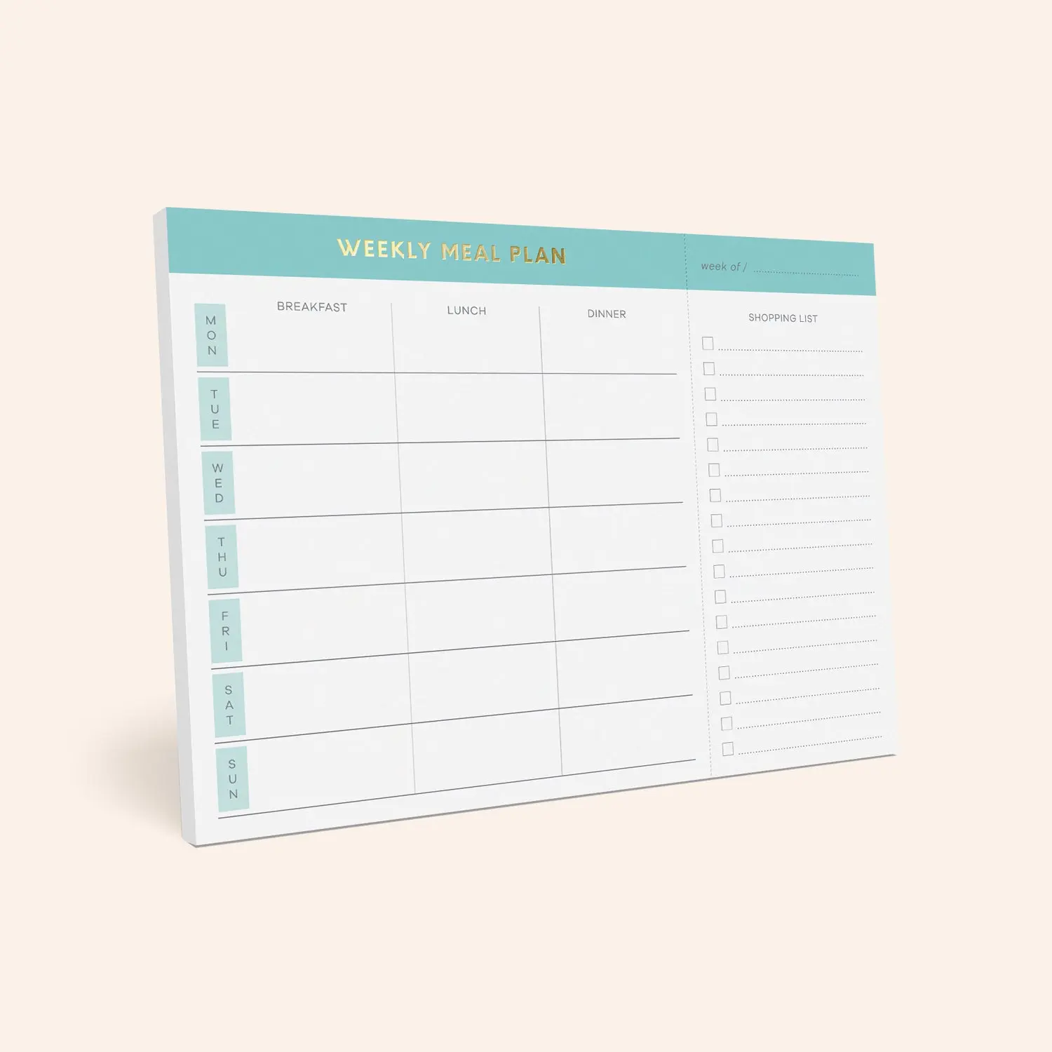 Weekly Meal Planner Notepad Weekly Meal Planner Notepad