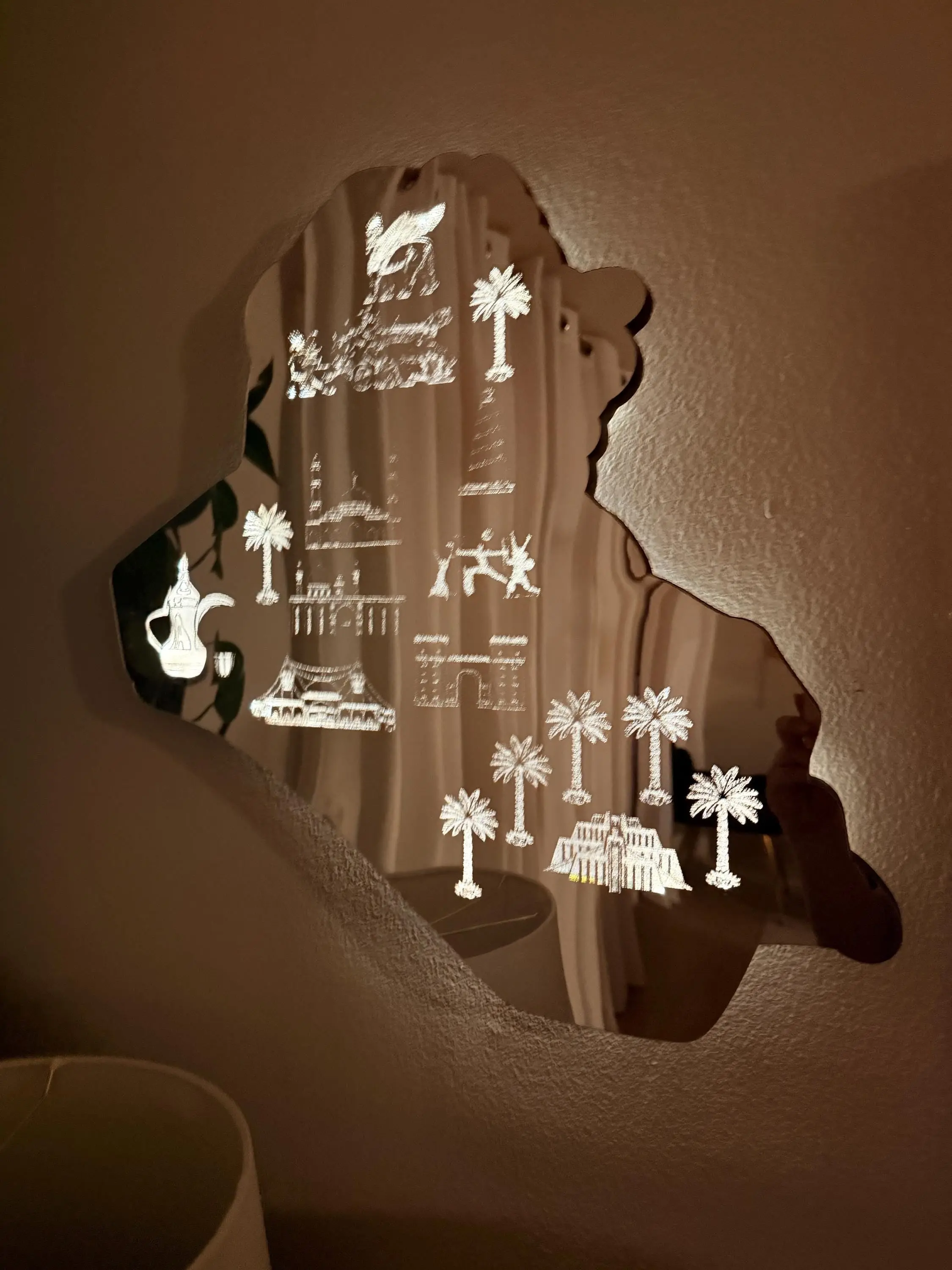 Iraqi Arabic Cultural landmarks Realistica wooden  Map