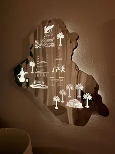 Iraqi Arabic Cultural landmarks Realistica wooden  Map