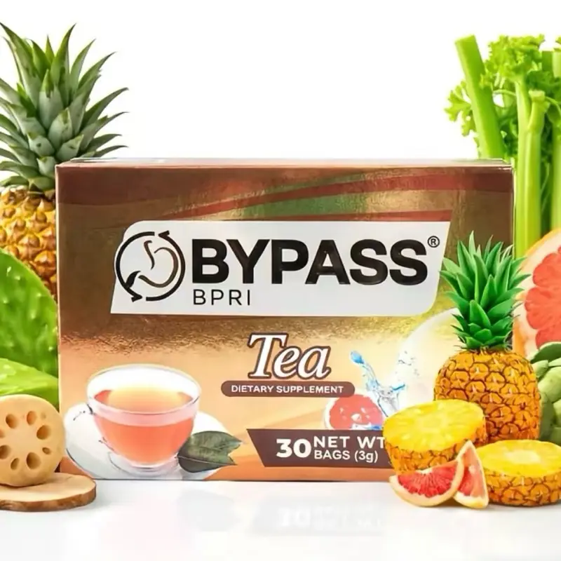 Viral Mexican Tea - BypassBPRI Herbal Tea Bags, 30 Count, Natural Blend with Pineapple, Nopal, Lotus Root, Grapefruit & Artichoke, Mexican Herbal Tea, Hot or Cold Beverage