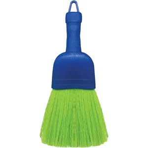 Mini Broom Whisk Handheld Brush Head with Hang Hole for Outdoor Car Porch Debris Dust Dirt Driveways Sidewalks