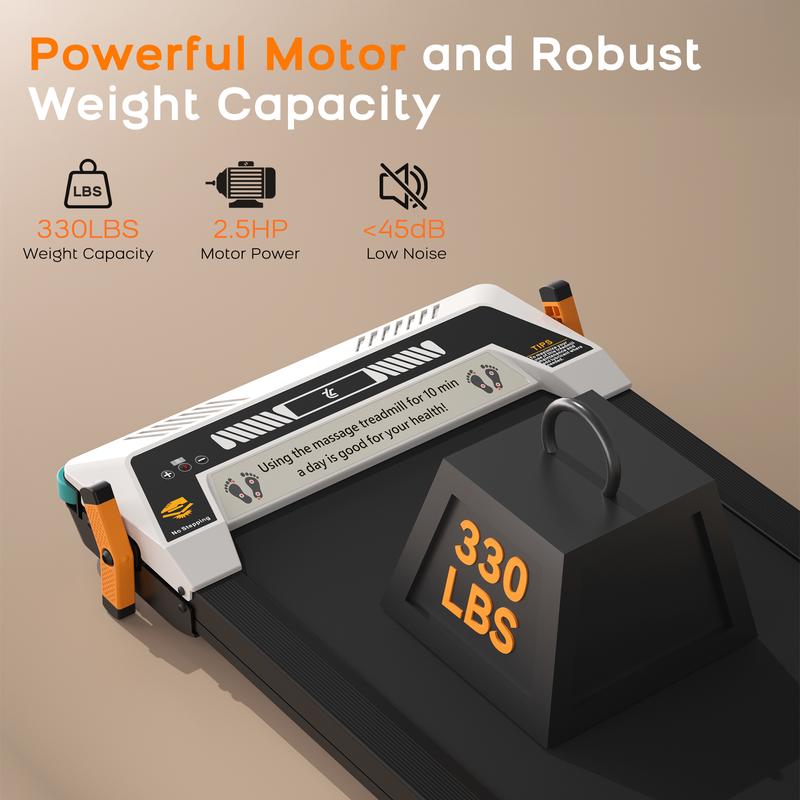 Tousains Walking Pad, Under Desk Treadmill, Walking Treadmill 2 in 1 for Home/Office with Remote Control, Portable Treadmill (Black, 1 Year Warranty) TiktokBlackFriday