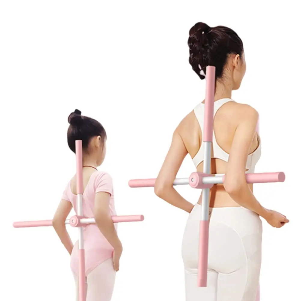 Retractable Posture Corrector Yoga Stick Back Straightener Shoulder Back Support Humpback Correction Stretching Tool for Pain Relief Posture Training Men Women