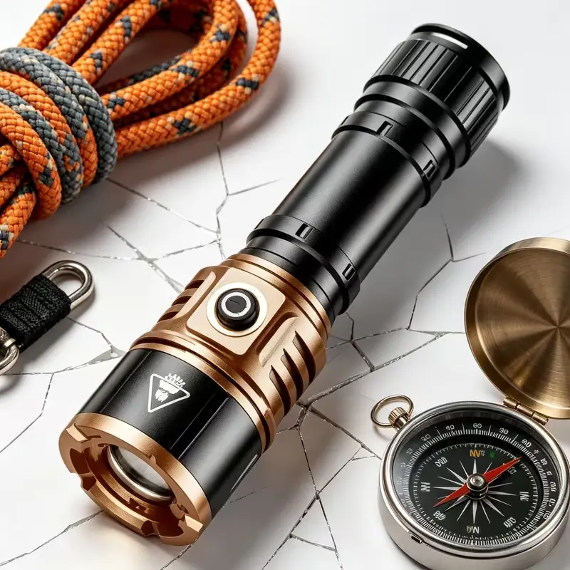 Ultra-bright outdoor LED flashlight, outdoor/emergency lighting, portable rechargeable tactical flashlight, aluminum alloy flashlight; IP65 protection rating, ultra-long battery life, adjustable focus lens, extremely high lumen output, suitable for starti