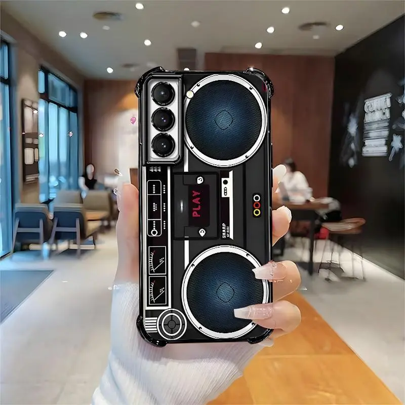 Vintage 80s Boombox Cassette Phone Case for 【Galaxy S22 5g】 | MagSafe Ready, Unique Cool Design Protective Case.666