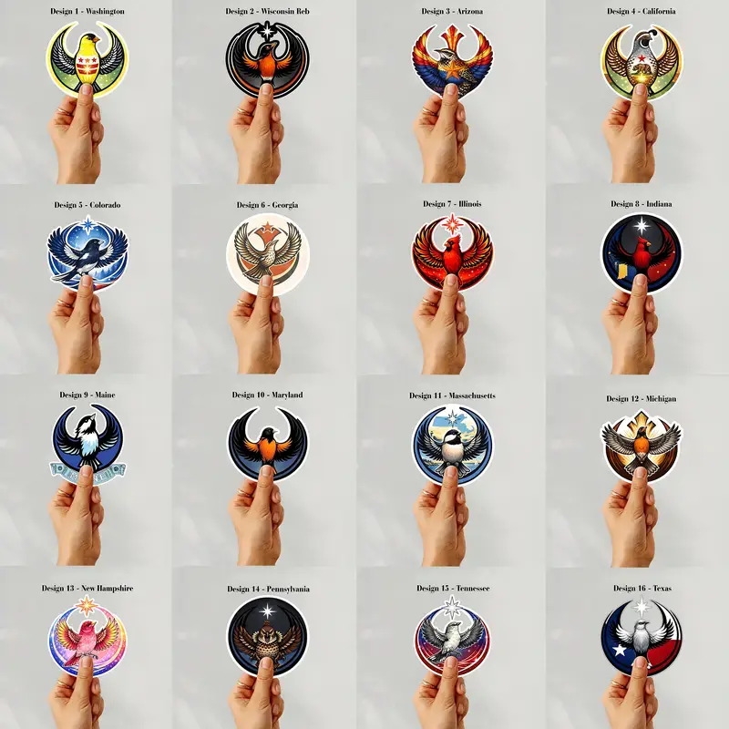 AlL USA State Rebel Alliance Sticker, Resistance Symbol Community Solidarity Sticker, State in US Sticker, Democrats Gift