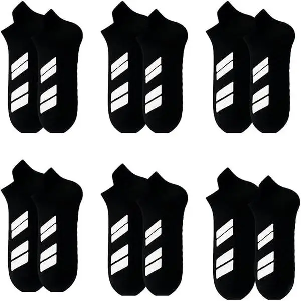 6 Pairs No Show Socks for Men and Women, Athletic Low Cut Socks with Moisture Wicking Breathable Fabric, Comfortable Invisible Socks for Running, Sports, Gym and Daily Wear