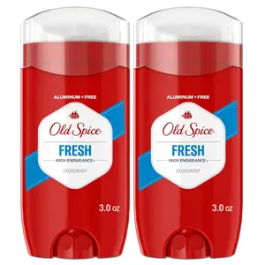 Old Spice Aluminum Free Deodorant for Men, High Endurance, 24/7 Lasting Freshness & Long Lasting Scent, 24/7 Advanced Sweat & Odor Protection, Fresh Scent, 3.0 oz (Pack of 2)