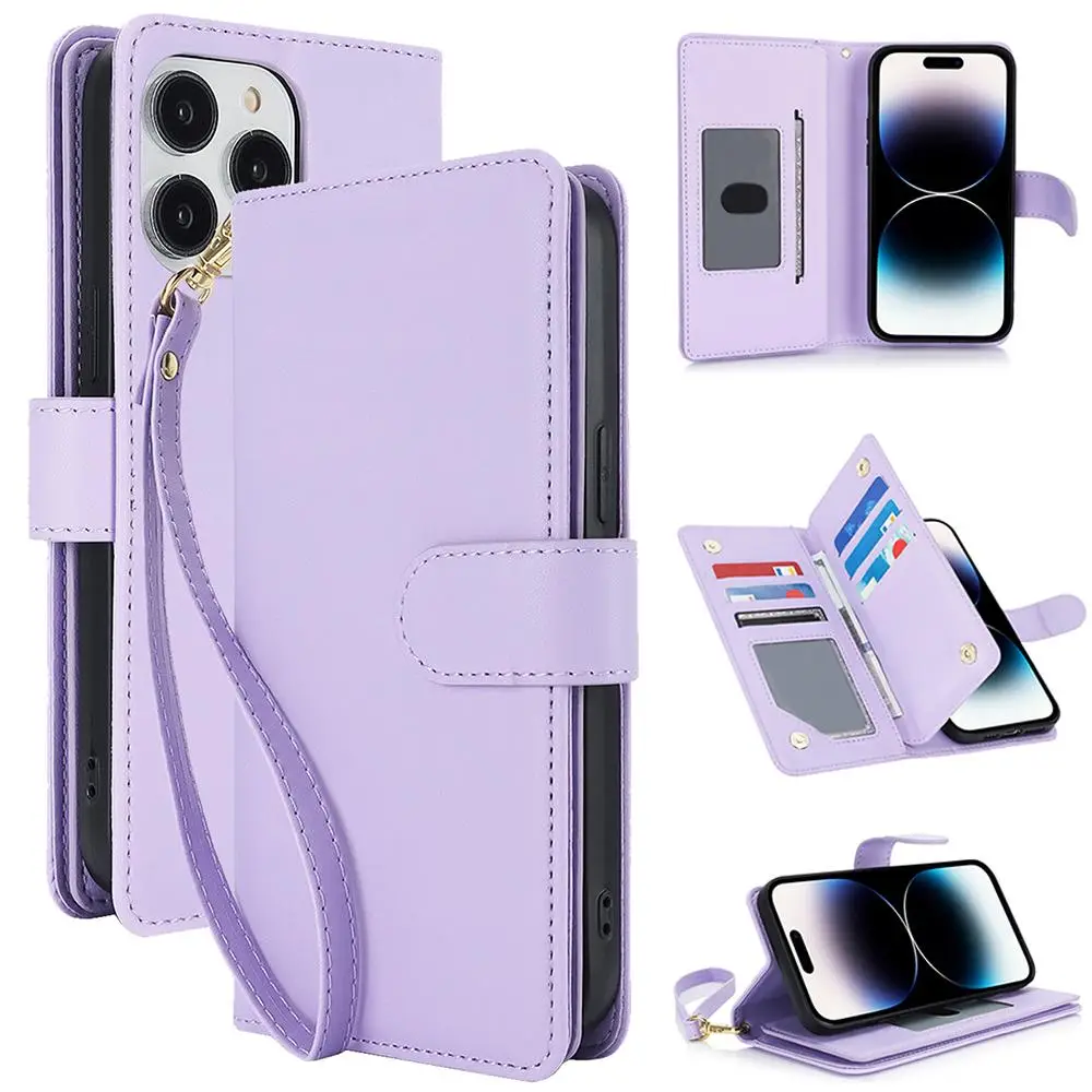 Phone Case with Lanyard & Card Slot Stand (1 Count), Shockproof Phone Protective Cover, Anti-drop Phone Cover for iPhone 15 14 13 12 11 Pro Max 7 8