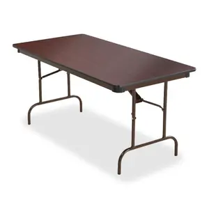 Iceberg  30 x 60 in. Iceberg Premium Wood Laminate Folding Table, Mahogany
