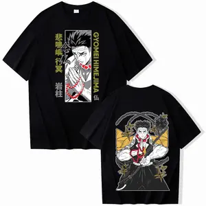 valentine shirts  2025 Anime Demon Slayer Himejima Gyomei T-Shirts Man Women Summer Casual O-Neck Short Sleeve Shirts