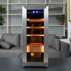 KingChii Electric Humidified Storage Cabinet – Professional Climate-Controlled Display Case, Spanish Cedar Shelves, Digital Temp & Humidity Regulation (35L-70L)