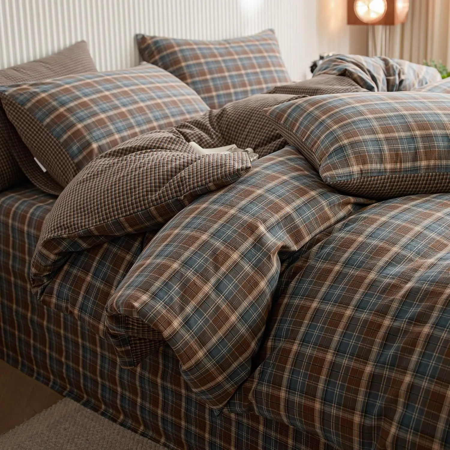 L03# Blue Brown Plaid
