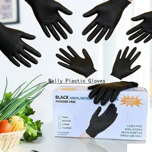 100pcs Nitrile Disposable Gloves Powder & Latex Free  Touch Screen Disposable Non-Sterile Nitrile Exam Gloves Food Safe Cooking Gloves