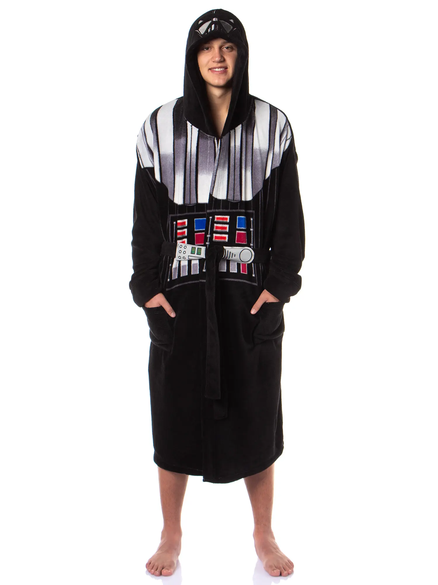 Star Wars Robe Adult Hooded Self-Tie Fleece Bathrobe, Belt, Embroidery