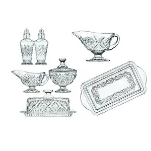 Hostess Godinger Dublin Cut Crystal 8-Piece Hostess Set, Ideal for Camp Kitchen, Camping & Hiking Sports & Outdoor Activities