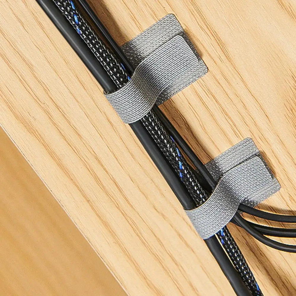 Summer Cable Tie, 10pcs Self Adhesive Cable Management Ties, Cable Organizing Straps, Electric Wire Velcro For Home Office