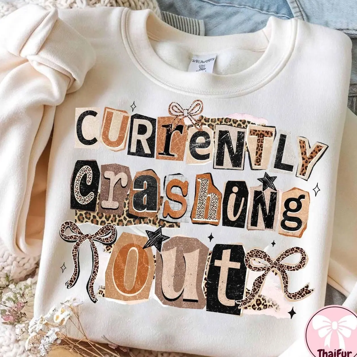 Crash Out Girly Sweatshirt, Retro Funny Quote Sweatshirt, Sassy Sarcastic Shirt