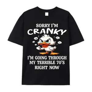 Grumpy duck graphic T-shirt, casual T-neck unisex couple fashion jacket, lovely retro style, the best Valentine's Day gift for him or her, the perfect gift for boyfriend, girlfriend, husband and wife.