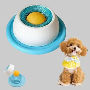 Dog Slow Feeder Lick Mat Interactive Pet Licking Plate For Yogurt And Treats Durable Safe Material Promotes Dental Health Essential Pet Supplies For Cats And Small Dogs Spin-to-Eat Bowl