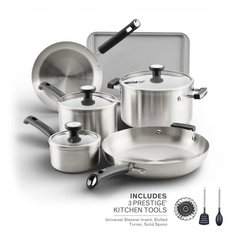 12-Piece Stainless Steel Induction Cookware Set, TrueCook