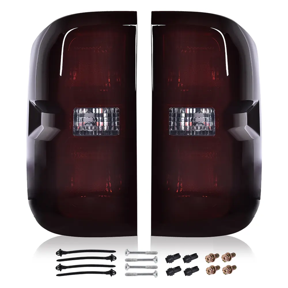 1 Pair Water Resistant ABS Brightening Red Smoke Dynamic Rear Tail Lights Assembly, Replacement Brake & Reverse Lamps Fit For Chevy Silverado 1500/2500HD/3500HD 2014-2018 & 15-19 GMC Sierra 3500 HD