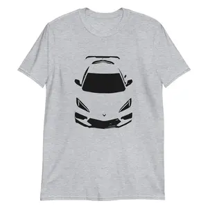 Mid Engine Corvette C8 2020 2021 Top View American Sports Car T-Shirt