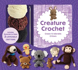 USED-Creature Crochet Kit: Create 12 Adorable Critters - Includes Materials to Make 2 Loveable Critters by Editors of Chartwell Books (Misc.)
