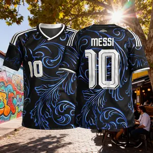 No.10 Messi 2026 New Argentina Away Blue Short Sleeves Long Sleeves Soccer Jerseys Unprinted