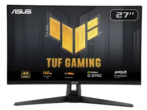 ASUS TUF Gaming 27 inch UHD 4K 160Hz IPS AMD FreeSync Premium & G-SYNC Compatible 1ms Built-in Speakers ELMB SYNC Gaming Computer Monitor VG27UQ1A
