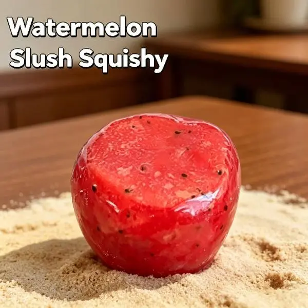 Soft Squishy Watermelon Ice Slushie Nee Nee Toy, Cute Fruit Squeeze Fidget Toy, Stress Relief Sensory Play Toy, Fun Squish Toy for Kids & Adults, Ideal Hobby Gift & Party Favor