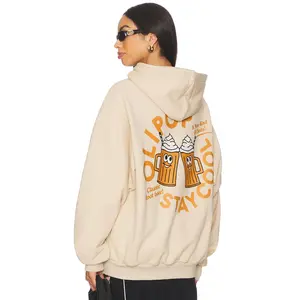 Stay Cool x OLIPOP Root Beer Hoodie in Cream Unisex